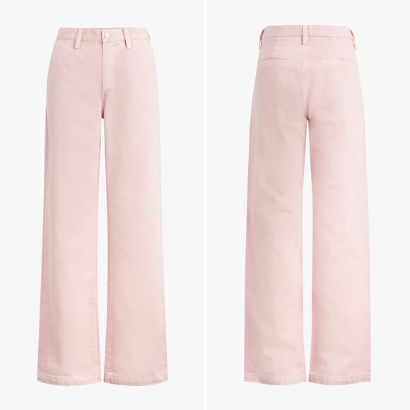 NWOT THE TAYLOR LOW RISE TROUSER Ballet Slipper Pink Size 23 Wide Leg Slouchy - Picture 3 of 16